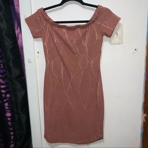 Pink off the shoulder Dress